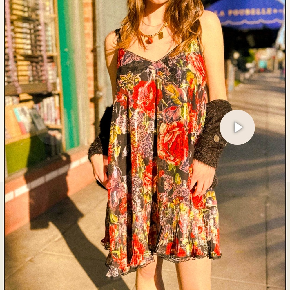 Love the Label Anthropologie Stunning Black Print Bohemian Dress! New! Large - Picture 2 of 15